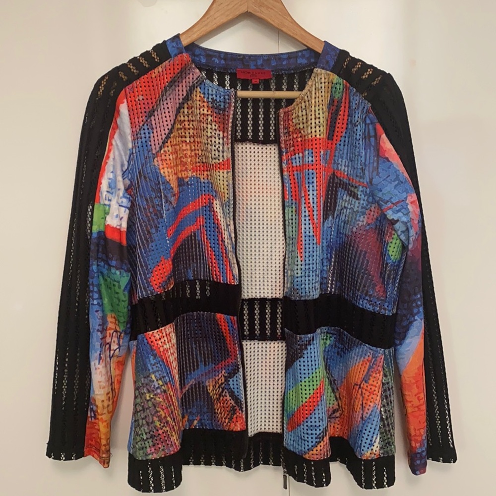 Colorful cute out jacket.